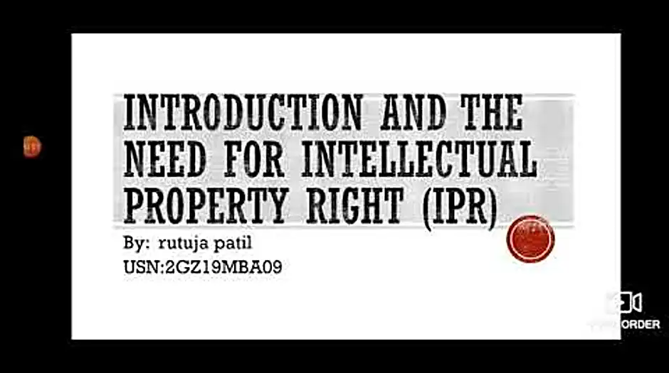 Intellectual property rights need