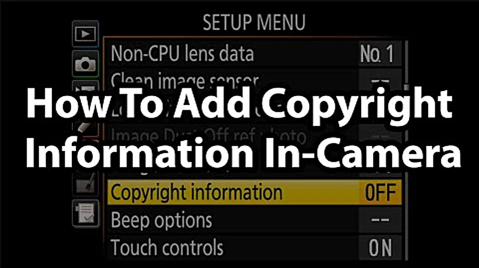 how to copyright in camera